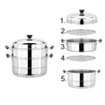 thumbnail image 3 of LEEYNEER Stainless Steel Steamer Pot with Thickened Double Layer, 3 of 9