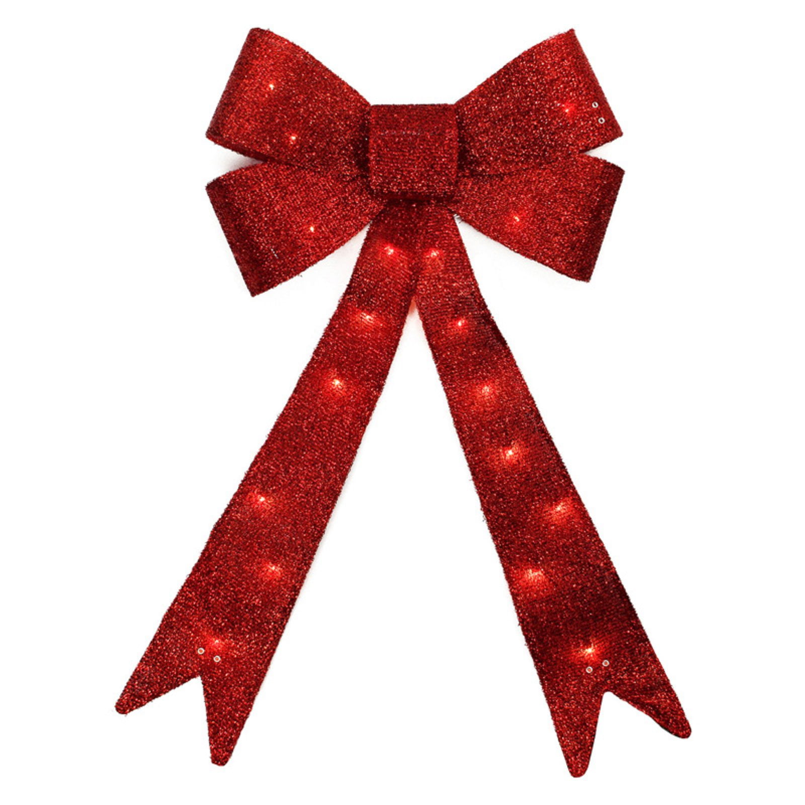 Northlight Lighted Tinsel Bow Christmas Decoration - Walmart.com