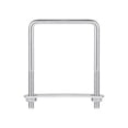 thumbnail image 1 of Unique Bargains Square U-Bolts 2 Sets 82mm Inner Width 120mm Length M8 304 Stainless Steel U Clamp Bolt, 1 of 5