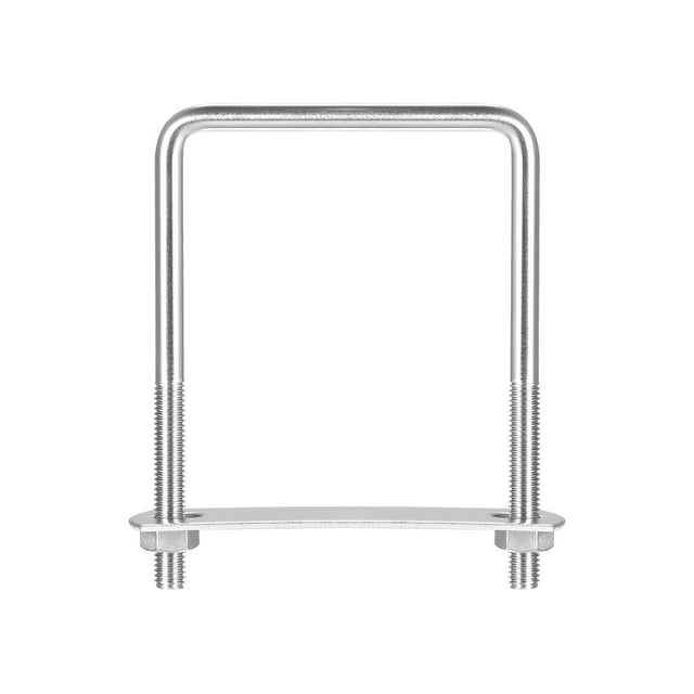 Unique Bargains Square U-Bolts 2 Sets 82mm Inner Width 120mm Length M8 304 Stainless Steel U Clamp Bolt