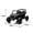 Black+Polypropylene+100-149 Lbs, variant on LHSHID 24V 2-Seater bicycle with Parental Remote, 4-Wheel Suspension, Slow-Start System, Large Wheels, Bumper Bar, Storage, Music, USB, and Bluetooth for family