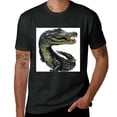 thumbnail image 2 of PIKWEEK New Orleans crocodile jewelry Florida crocodile souvenir, shirt design art display, T-shirt children's gift casual breathable men, women, boys and girls Black, 2 of 4