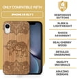 thumbnail image 7 of Case Yard Wooden Case Outside Soft TPU Silicone Slim Fit Shockproof Wood Protective Phone Cover for Girls Boys Men and Women Supports Wireless Charging Royal Elephant Mandala Design case for iPhone-XR, 7 of 7