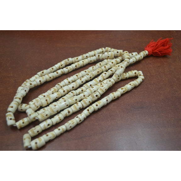 108 Pcs Tibetan Buddhist Buffalo Skull Bone Beads Mala Prayer