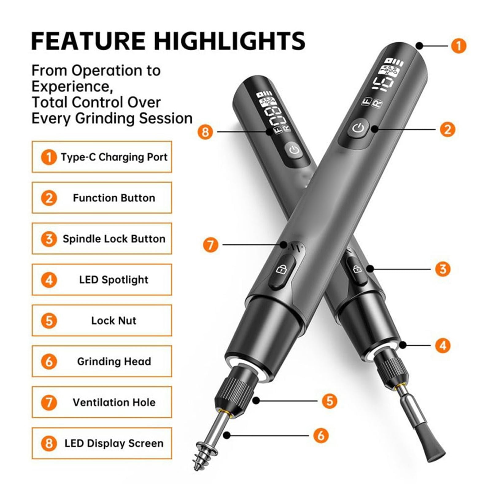 6-Speed Engraving Pen for Metal Wood Glass Plastic Leather & All Materials,USB Rechargeable Cordless Engraver Tool, Handheld Engraving Machine for DIY, Arts and Crafts, Gifts for Teen Boys