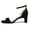BLACK, variant on BURUDANI Women's Low Heels Braided Open Toe Ankle Strap Block Chunky Heel Sandals WHITE Size 6
