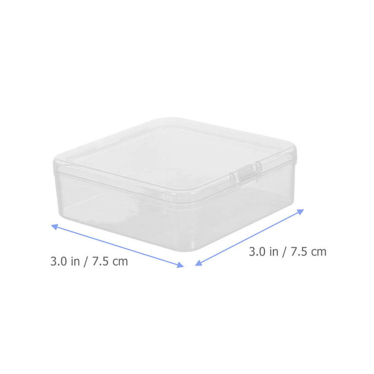 20Pcs Small Clear Plastic Box Small Bead Boxes Plastic Crafts Storage Boxes  with Lid 