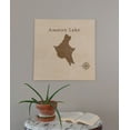 thumbnail image 2 of Amston Lake Map 24x24" Wood Wall Art Office Decor Gift Engraved Connecticut, 2 of 3