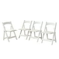 thumbnail image 2 of DEALTOPS 4PCS/Set Upholstered Folding Chair,Space Saving, Easy to Carry, Beige Cushion/White Shelf for Dining Room-Beige, 2 of 11