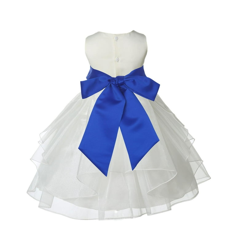 Evening Gown Horizon Blue Flower Girl Dresses Ekidsbridal Ivory Horizon  Shimmering Organza Flower Girl Dresses For