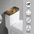 thumbnail image 3 of ZIATUBLE Rooster Daisy Toilet Top Cover Stretchy Toilet Tank Cover Protector Toilet Bowl Tank Covers for Bathroom 2 Piece Stretchable Toilet Lid Cover Toilet Lid Dust Cover Decor Accessories, 3 of 5