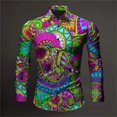 thumbnail image 1 of Camisas de manga larga con estampado de cachemira de la antigua Babilonia con estampado 3D, tótem espiritual hinduista, camisas de oficina con gráficos para hombres, blusas, tops, 1 of 6