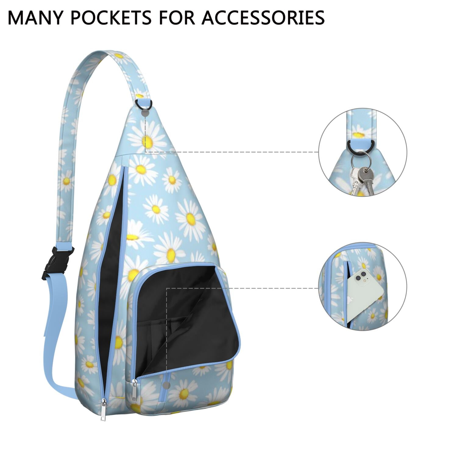 Tear - resistant Floral Sling Bag with Comfortable Strap for Women