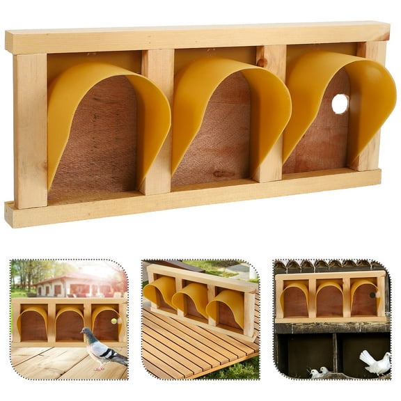 QIFULL Pigeon House Door Pigeon Cage Door Wood for Birds in Housing 1Pack