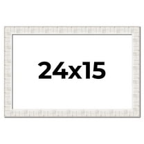 24x15 Frame White Sonoma Rustic Wood Picture Frame | 1.5 Inch Moulding Width | Complete with UV