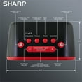 Sharp Big Bang Alarm Clock, 6 Loud Wake Up Sounds, Red/Black with Red LED Display