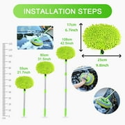 JahyElec Car Wash Brush Extendable Pole Revolving Care Washing Brush Sponge Cleaning
