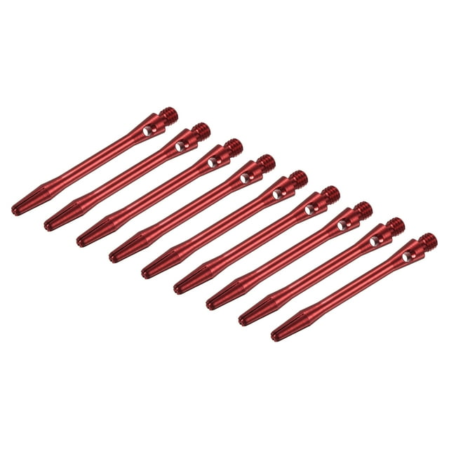 Uxcell Arbre de Fléchettes 45mm, Fil Moyen 2BA Tiges en Aluminium - Lot de 9 (Rouge)
