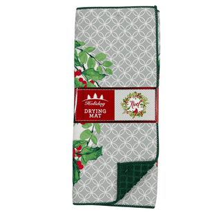 Christmas Dish Drying Mat 2 Pack 19.5x12Inch Christmas Gifts Christmas  Decorations Drying Mat for Kitchen Counter Ultra Absorbent and Non-Slip  Coffee