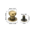 thumbnail image 2 of 8mm Studs for Clothing, 50 Sets Studs and Spikes Leather Rivets Screw Studs Posts for Leather Crafts, Bronze, 2 of 6