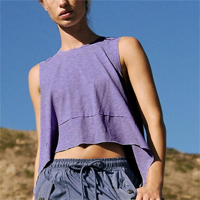 Loose workout crop top discount