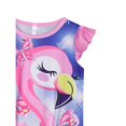 thumbnail image 4 of Emy Dola Summer Girls Unicorn Mermaid Nightgowns Kids Flutter Sleeve Pajamas Dress Toddler Princess Sleepwear Nightdress-1 piece, 4 of 7