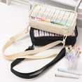 thumbnail image 6 of ABPETE  Marker Organizer Case for 64 paint markers, Marker Carrying Bag with Handle, Waterproof Pen Pouch Bag for Travel,Off White(Excluding Marker), 6 of 10