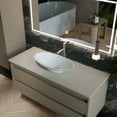 thumbnail image 2 of Dax Grace Solid Surface Oval Vessel Basin White Matt - (20" X 10"), 2 of 4
