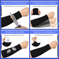 thumbnail image 3 of 3 Pairs Arm Protectors for Thin Skin And Cut Forearm Sleeve 5 Arm Burn Sleeve3 pairs of cut-resistant sleeves，Homnglonglong, 3 of 6