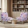 thumbnail image 4 of HELLHERO Butterfly Datura Flower Armless Accent Chair Cover, Dustproof Elastic Bottom Armless Accent Chair Protector for Dining Room Office, 4 of 8