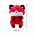 thumbnail image 2 of Magnetic Fox Stuffed Animal with Soft Plush, Small Size, Red and White, for Office Desk, Desk Decoration, 2 of 5
