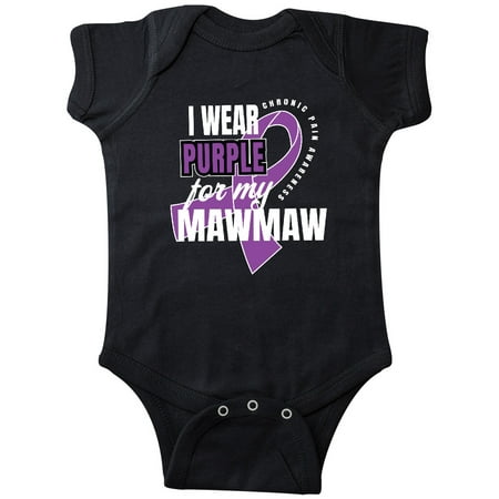 

Inktastic Chronic Pain I Wear Purple For My Mawmaw Gift Baby Boy or Baby Girl Bodysuit