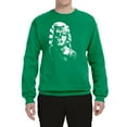 thumbnail image 2 of Manilyn Monroe Skull Face and Body Tattoo | Mens Pop Culture Crewneck Graphic Sweatshirt, Kelly, 3XL, 2 of 4