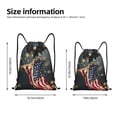 thumbnail image 7 of Ratiio North American Bald Eagle1 Print Drawstring Backpack Bag Sport Gym Sackpack Heavy Duty String Backpack for Men Women, 7 of 7