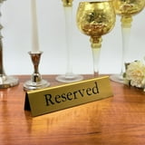 Gold Metal Tabletop Reserved Sign, by Way To Celebrate - Walmart.com
