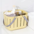 thumbnail image 4 of Latrodar Bathroom Portable Bath Basket Bath Basket Student Bath Plastic Shower Shampoo Bathroom Storage Basket Bath Basket Yellow Art&Crafts 6.8x7.6 Inch, 4 of 5
