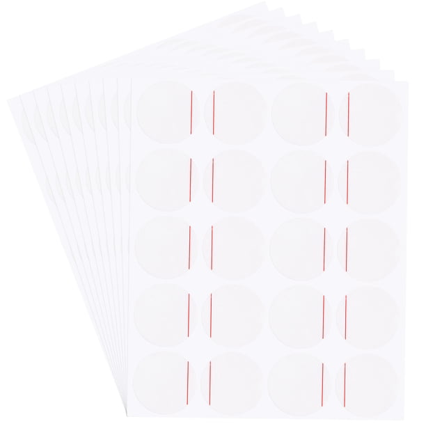 200uds Reloj Trasera Cubierta Protector Película, 30mm Rojo Línea PE Redondo Reloj Trasero Estuche Protector Película Pegatinas para Reloj Trasero Estuche Protección