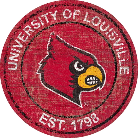 Louisville Cardinals 24'' Round Heritage Logo Sign