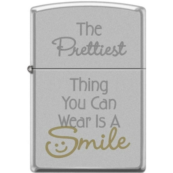 Zippo Lighter - The Prettiest Thing You Can Wear Satin Chrome