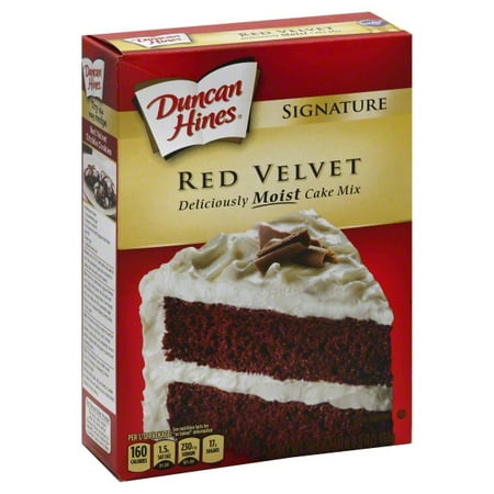 Duncan Hines Signature Red Velvet Moist Cake Mix, 16.5 oz