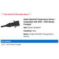 thumbnail image 2 of Intake Manifold Temperature Sensor - Compatible with 2002 - 2003 Mazda Protege5, 2 of 2