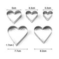 thumbnail image 6 of Pebbuoy 1 Set Cookie Cutter Stainless Steel Heart Cookie Mold Easy to Clean Versatile Baking Mold for Home Kitchen, 6 of 7