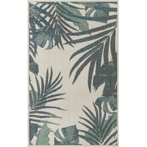 Rugs.com Baja Outdoor Collection Rug – 5' x 8' Ivory Medium Rug Perfect For Bedrooms, Dining Rooms, Living Rooms