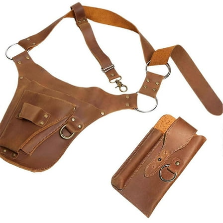 Leather garden tool belt, gardening utility belt, garden tool storage bag