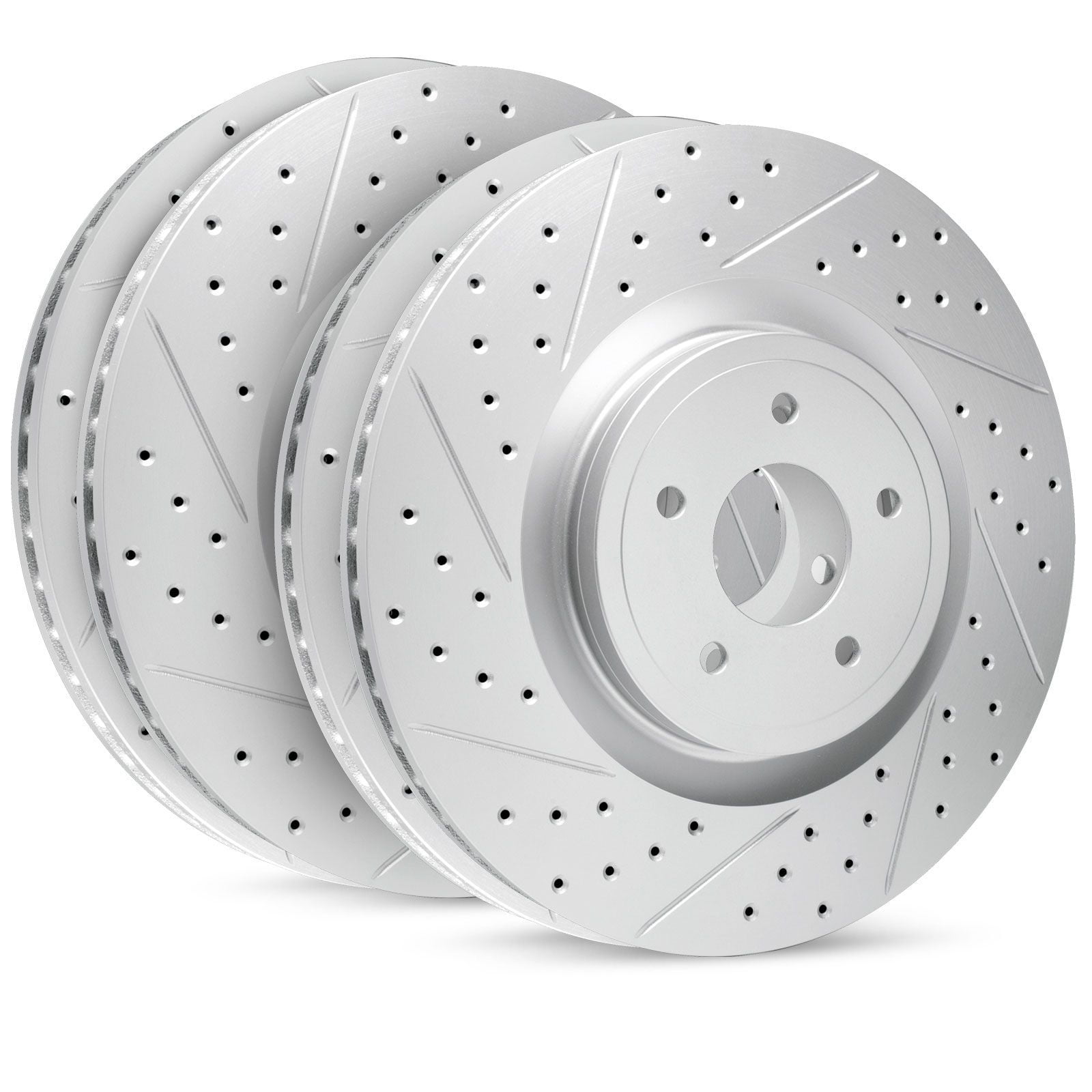 [FRONT+REAR] PREMIER CARBON ALLOY Drilled Slotted Brake ROTORS DISC CPC