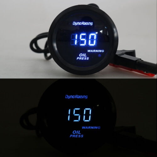 2" 52mm Blue Digital LED 0-150 Psi Oil Pressure Gauge Press Meter with Sensor