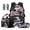 American Flag Wolf, variant on Jeiento Camo Bow Girls Backpack Set With Lunch Box Pencil Case 4-Piece 17 Inch Water-Resistant Polyester School Bag with Padded Straps, for Elementary Kids Back to School