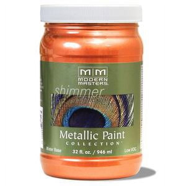 6 oz Modern Masters ME164 Flash Gold Metallic Paint Collection Water-Based Decorative Metallic Paint