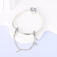thumbnail image 2 of MULA 925 Sterling Silver Stopper Safety Chain for Bracelets Dainty CZ Notes Charms Gifts for Women, 2 of 5