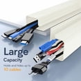thumbnail image 6 of 2 Pack Under Desk Cable Management, Safe Tidy Cable Management Under Desks for Home Office, Cord Organizer for Desk, Wire Organizer Kit, Beige, 6 of 8